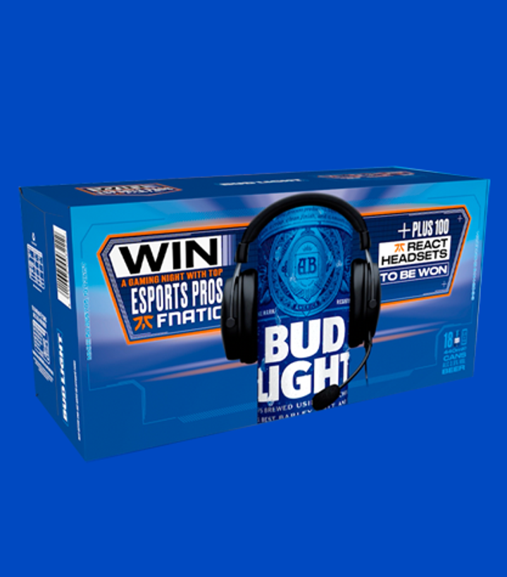 A fnatic sponsored crate of bud light